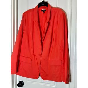 Lane Bryant bright orange Modernist blazer size 28